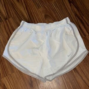 Nike Women's Athletic Shorts in White and Gray